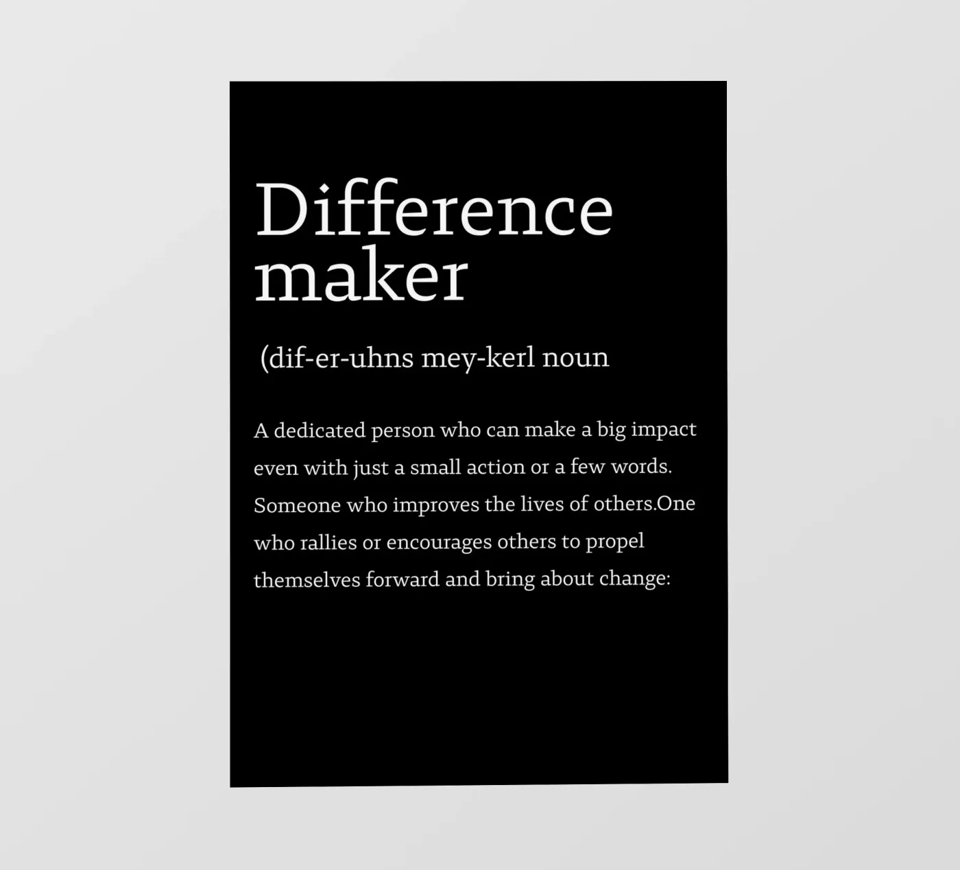 difference maker film rétro-éclairé de edsonramosart