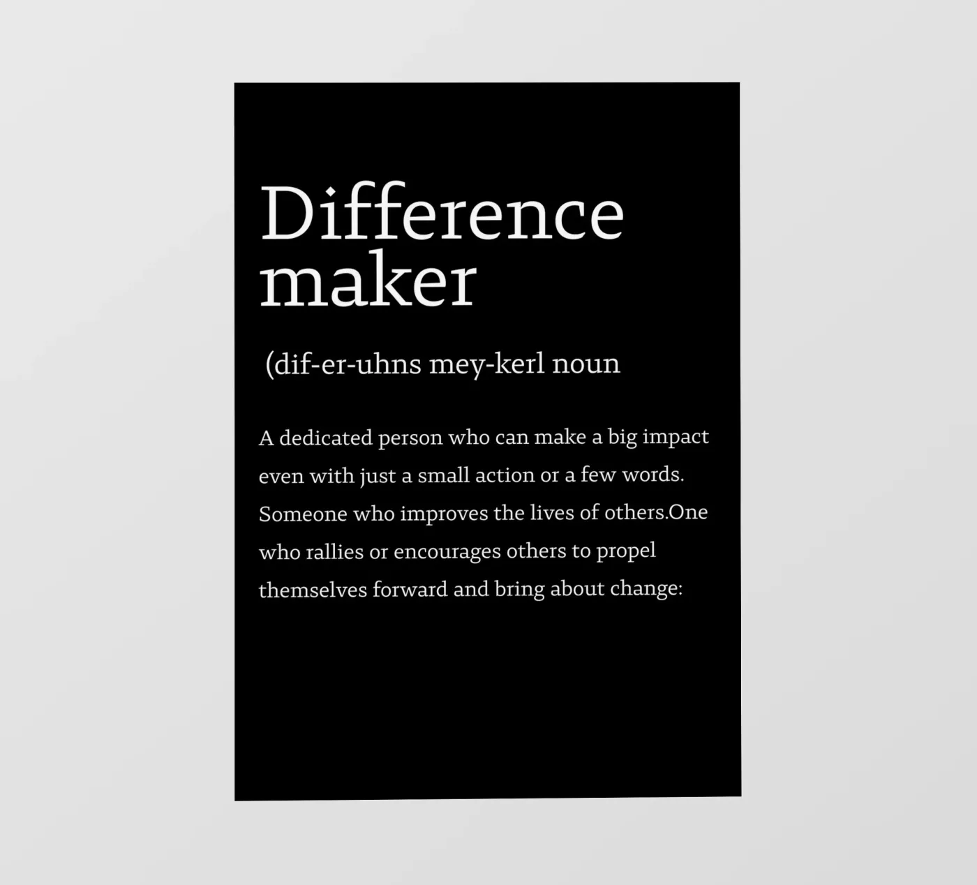 difference maker pvc cover by edsonramosart