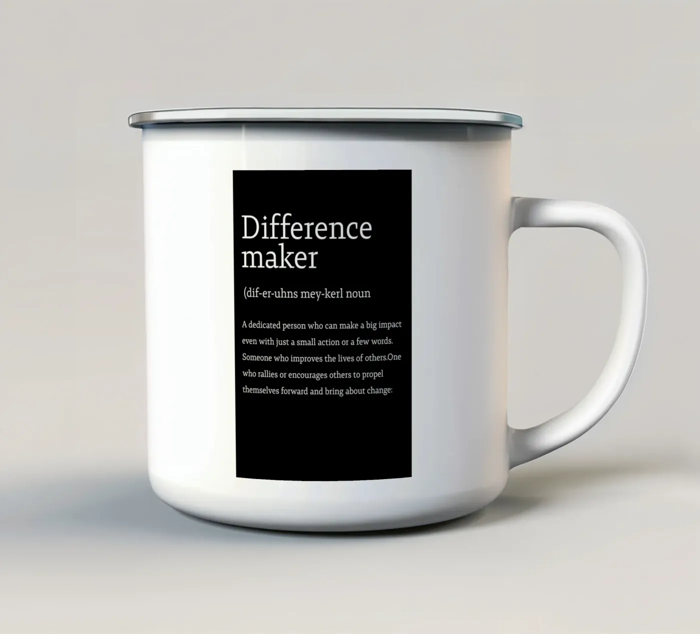 difference maker emaille mok van edsonramosart