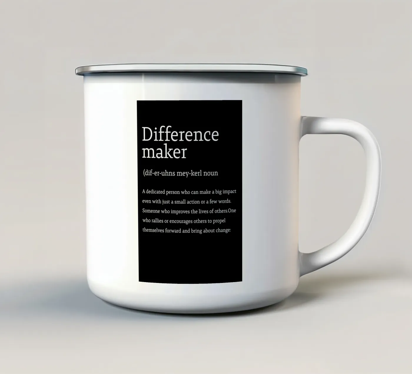 difference maker emaille mok van edsonramosart