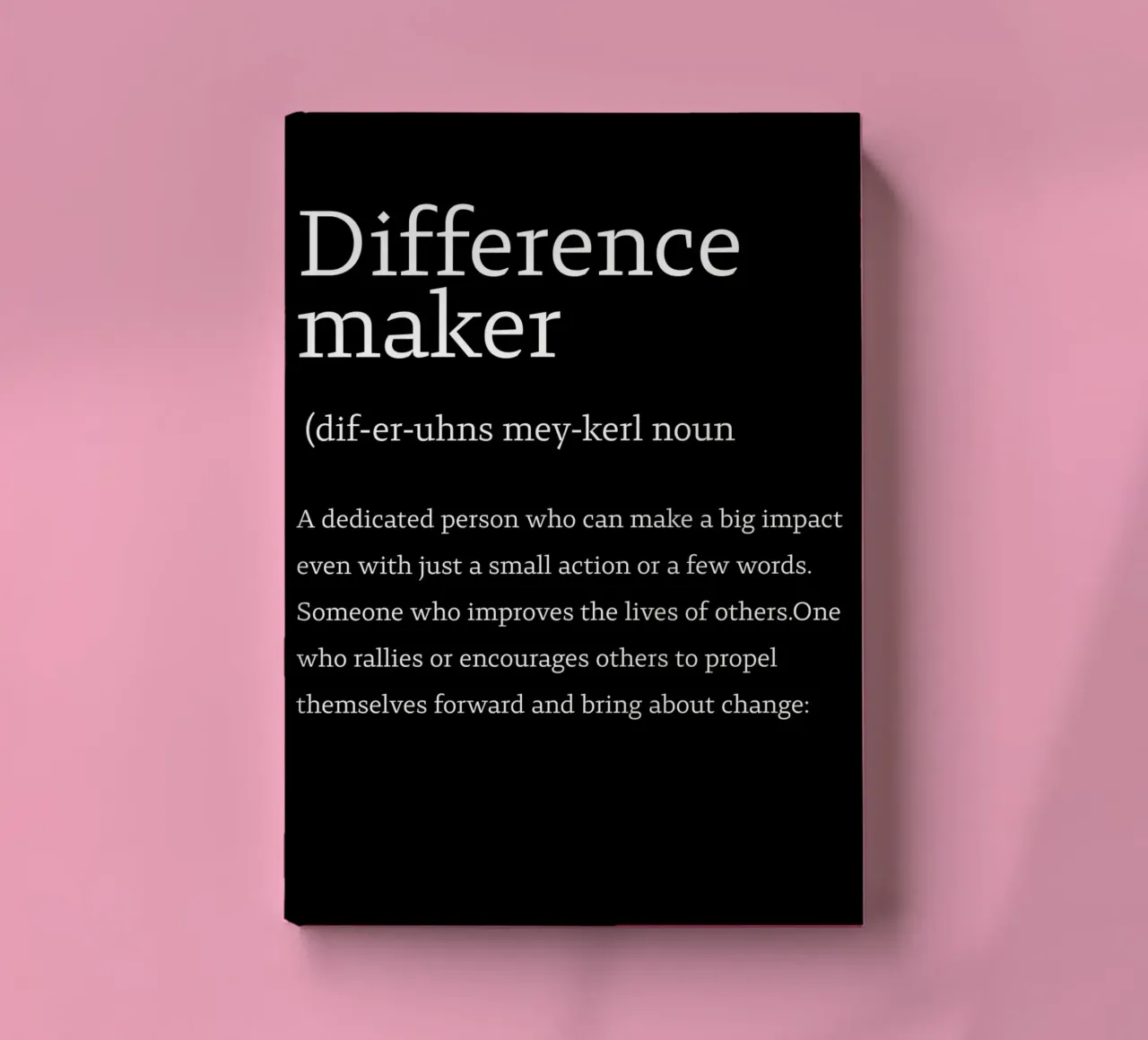 difference maker notebook by edsonramosart