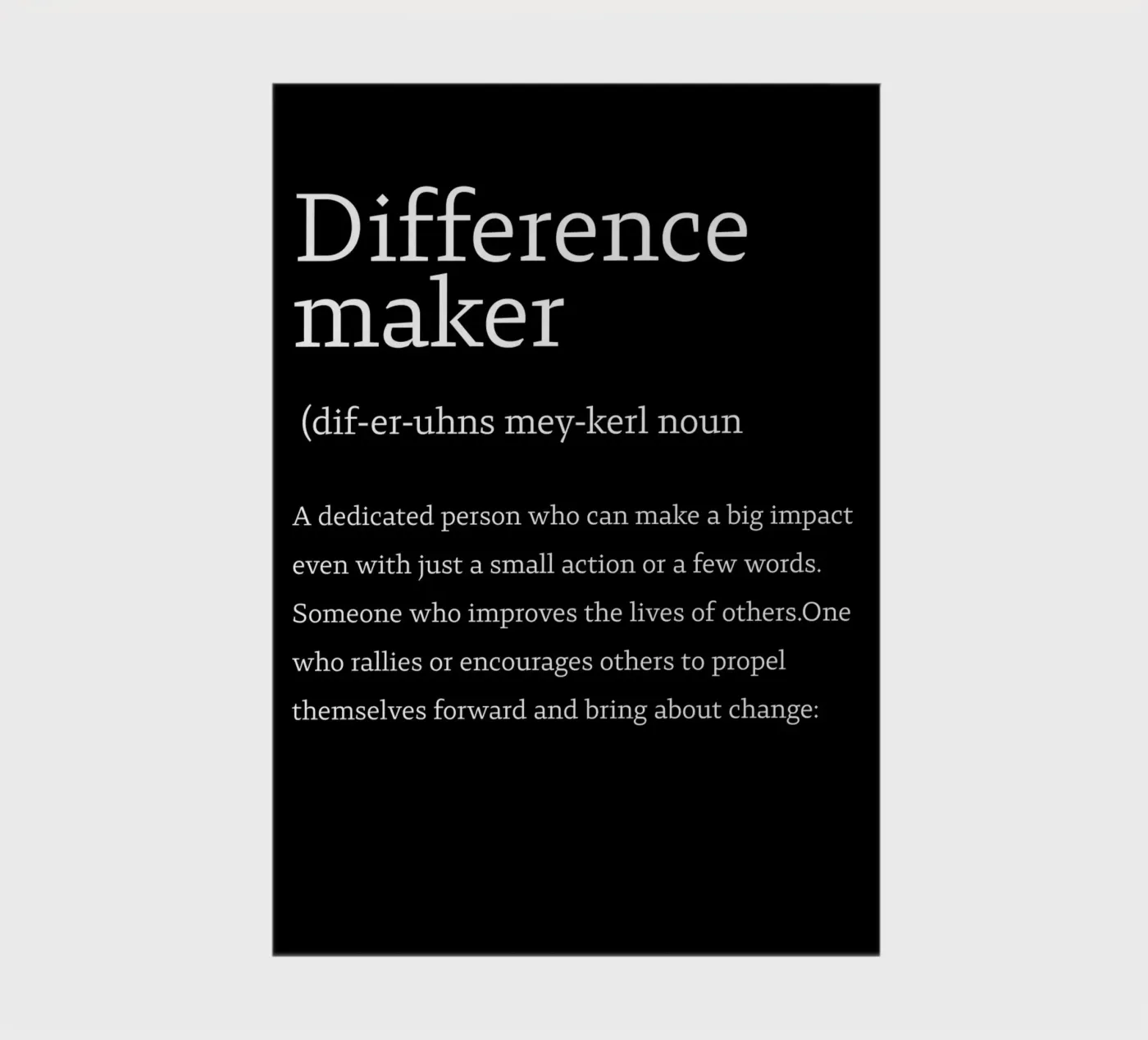 difference maker Notizbuch von edsonramosart