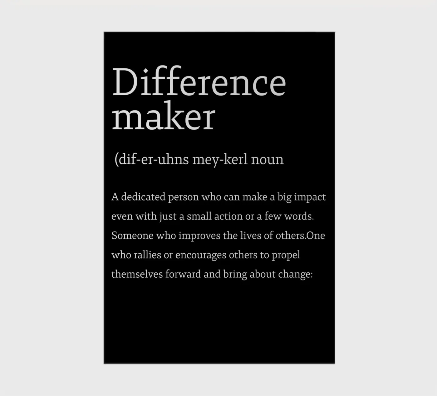 difference maker Notizbuch von edsonramosart