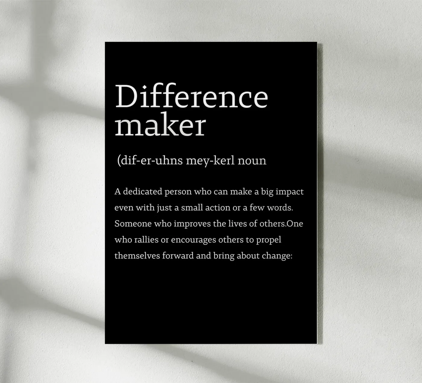 difference maker acrylic glass by edsonramosart