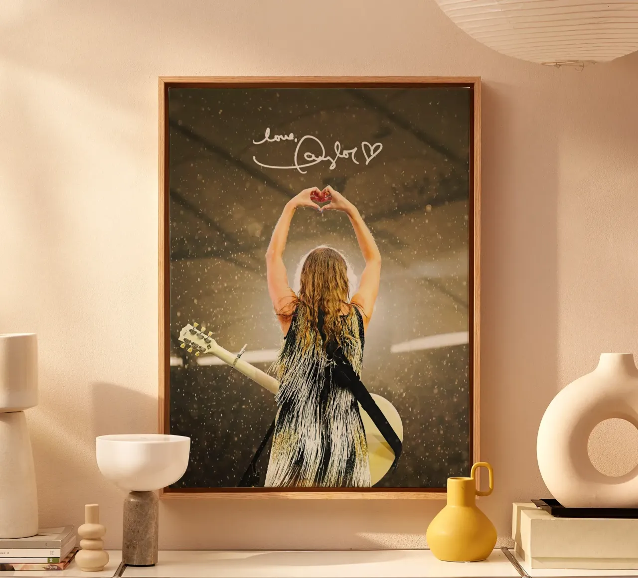 Taylor Swift Love tela con Cornice a cassetta da Musadad Shop