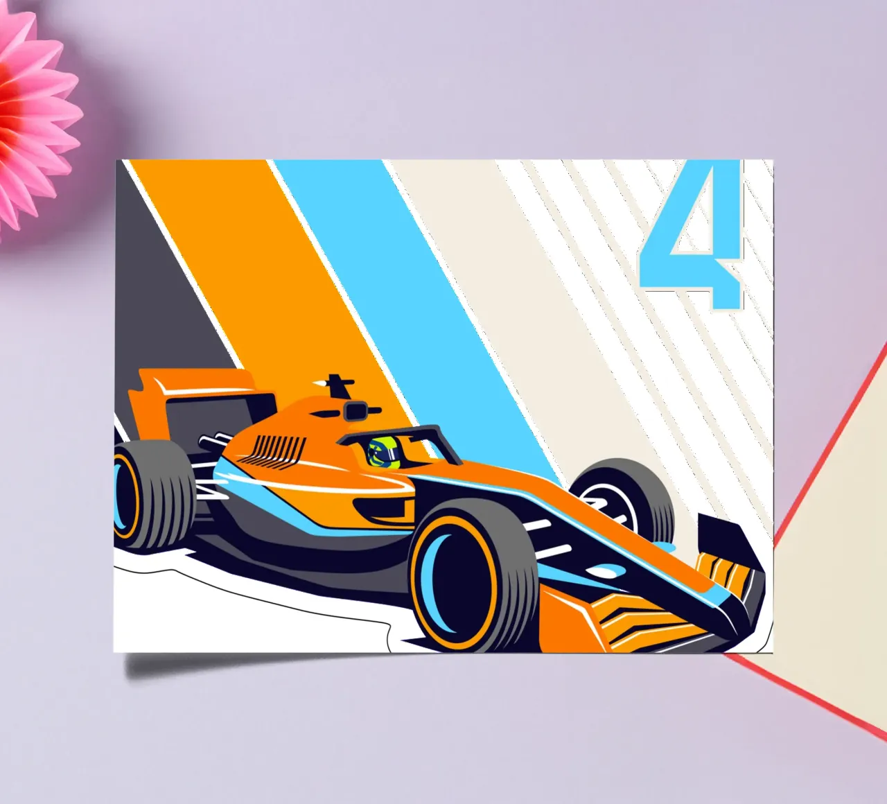 Formula Race Car 4 sticker sheet by Mariel Toigo