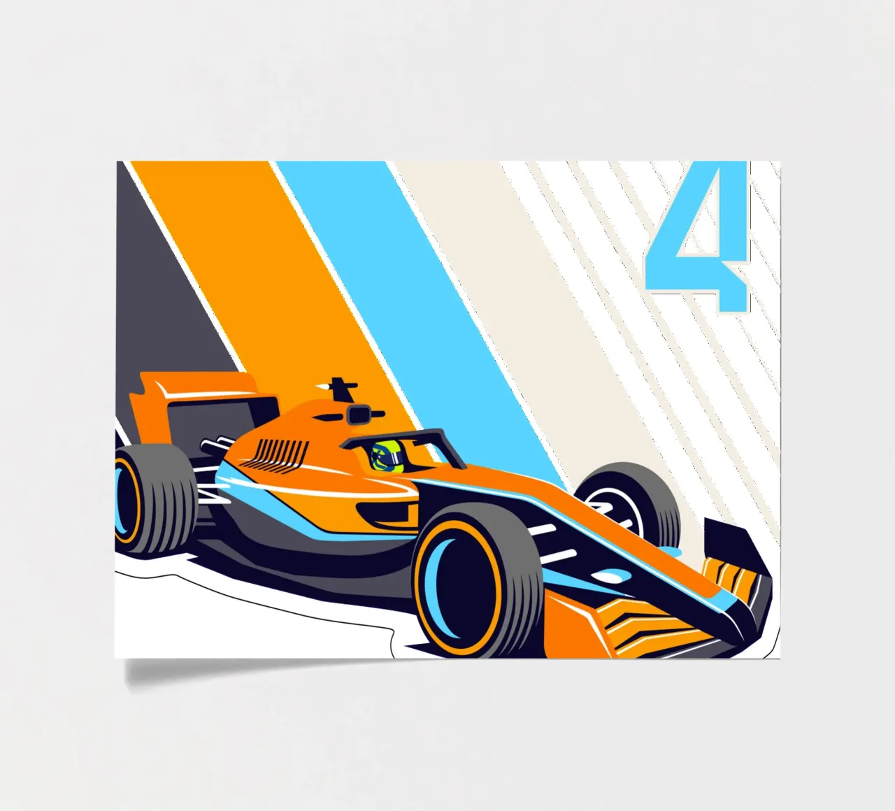 Formula Race Car 4 sticker sheet by Mariel Toigo