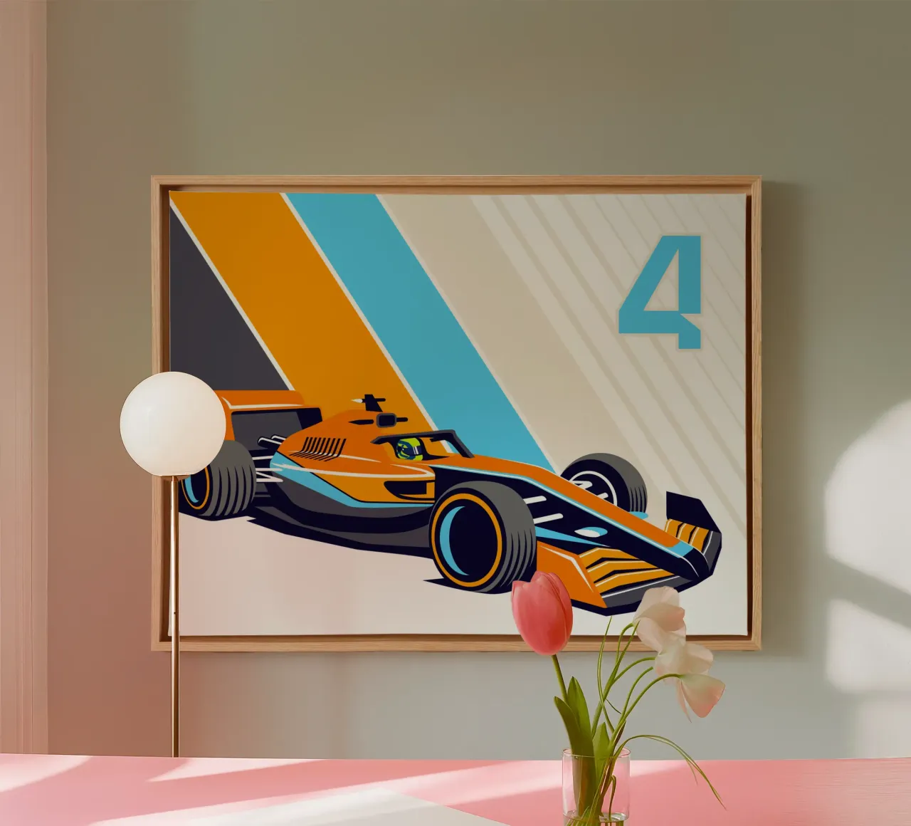Formula Race Car 4 canvas by Mariel Toigo