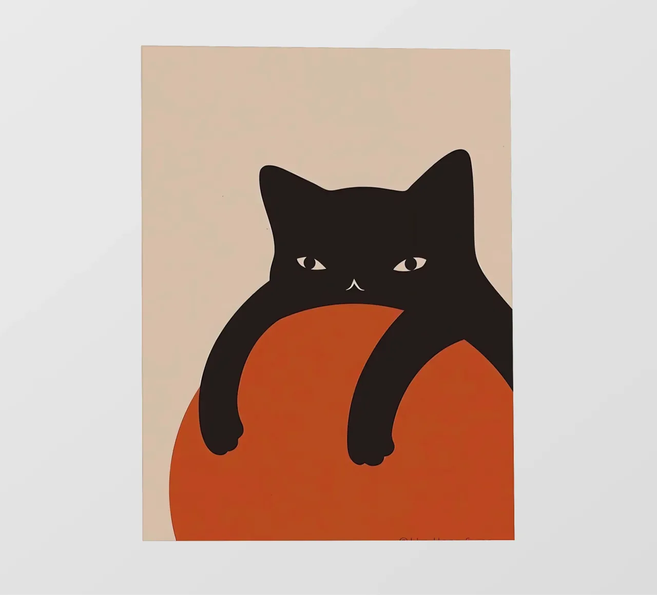 Gatto nero pigro telo in pvc da Manuela