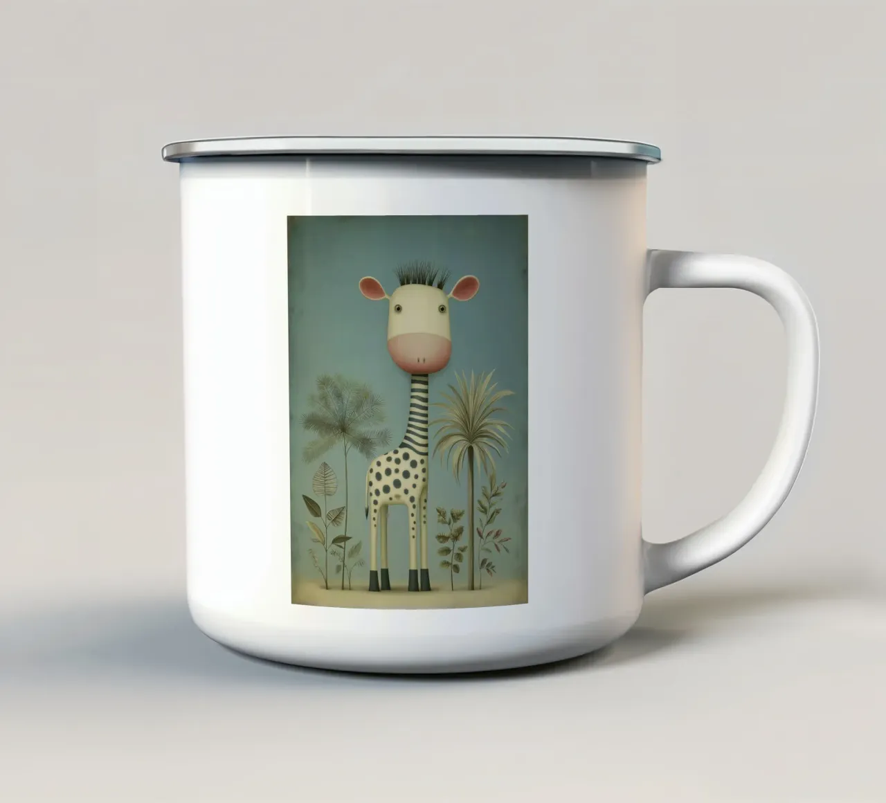 Giraffa tazza in smalto da Pictura