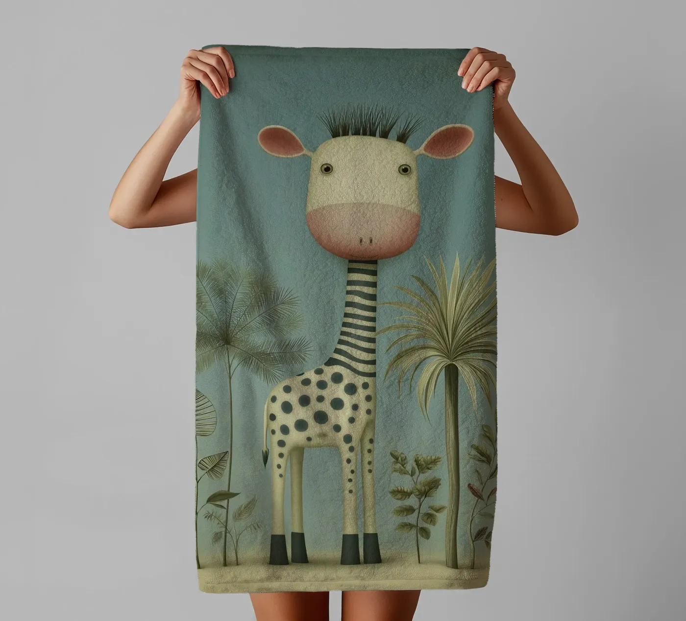 Giraffe badhanddoek van Pictura