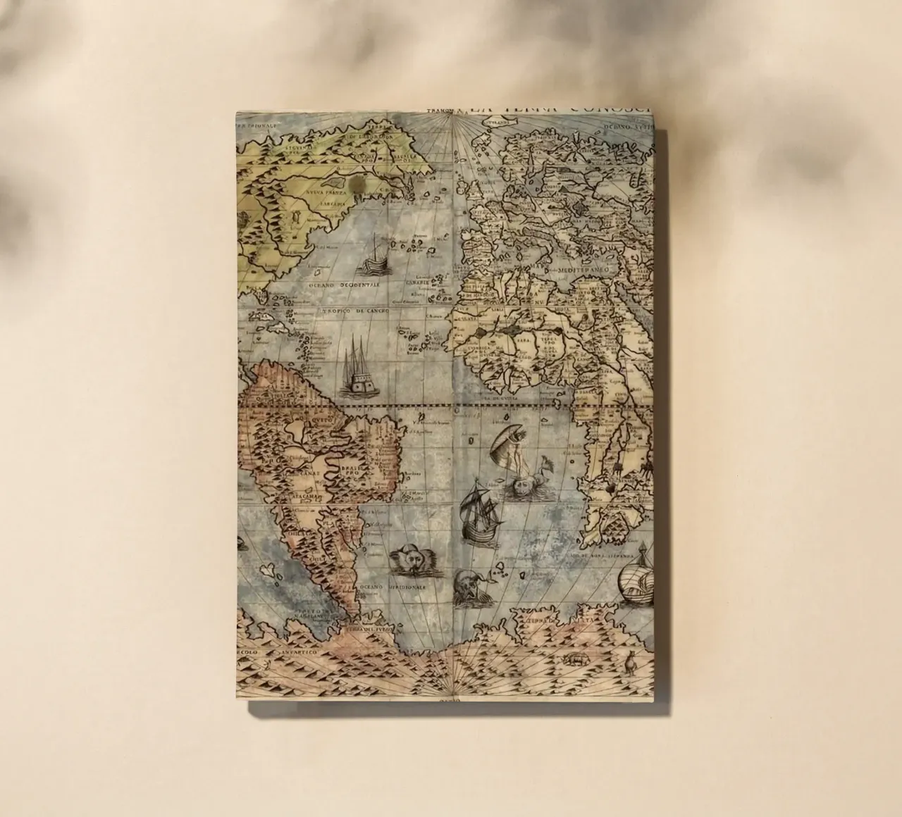 world map notebook by Laura Harris