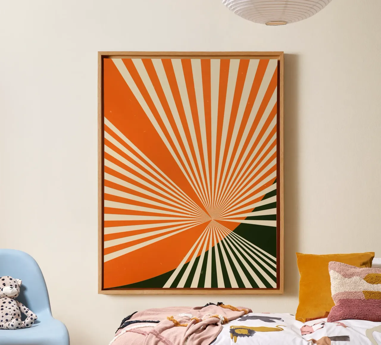 Zonnestraal canvas met Baklijst van Metron