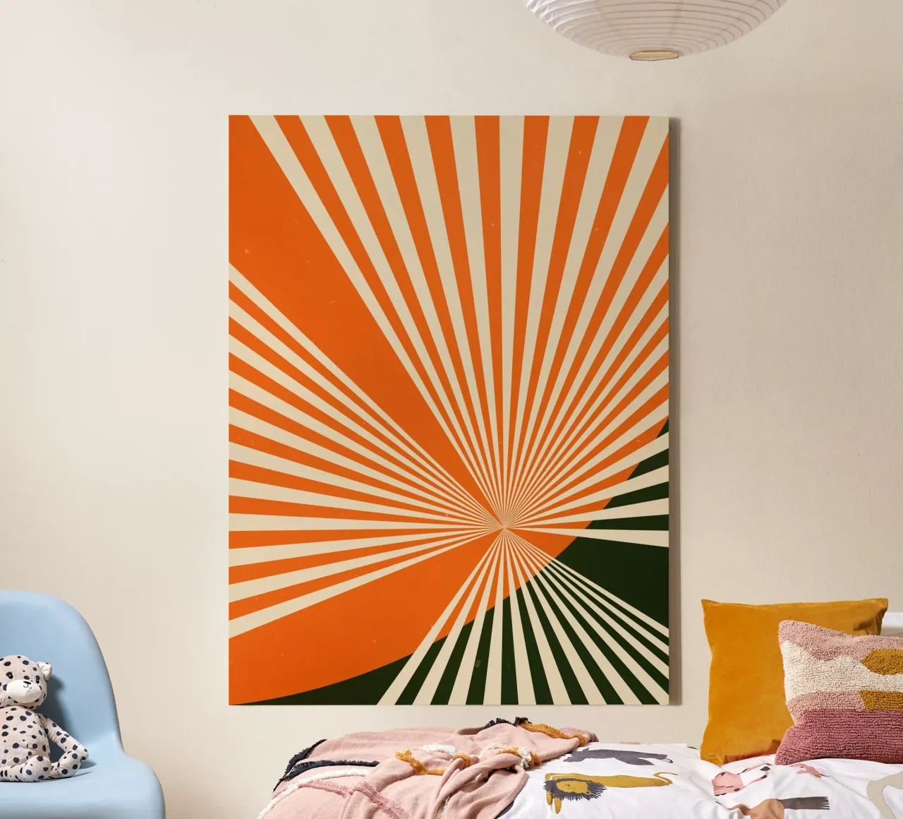 Zonnestraal canvas met Baklijst van Metron