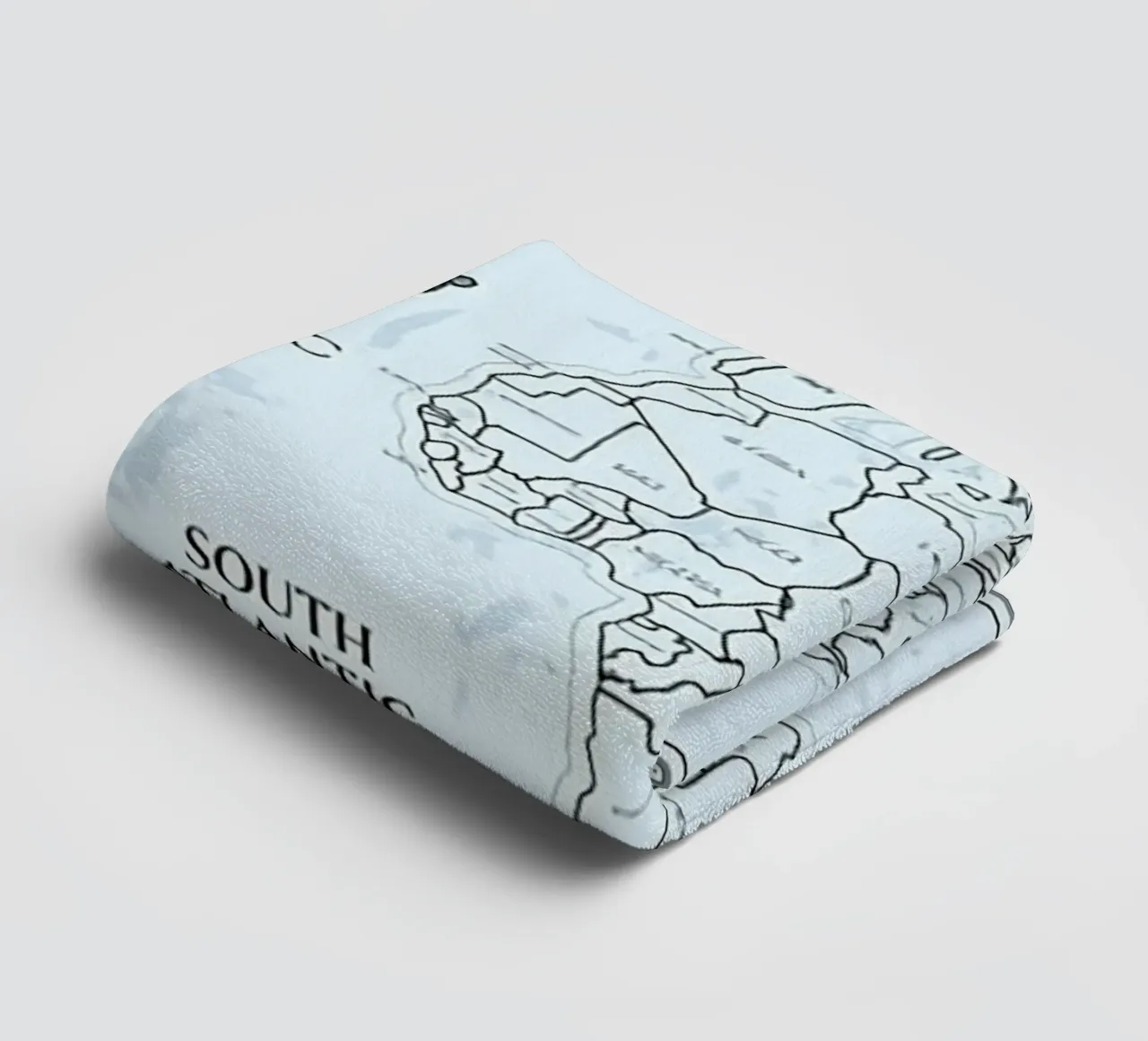 world map labels towel by Laura Harris