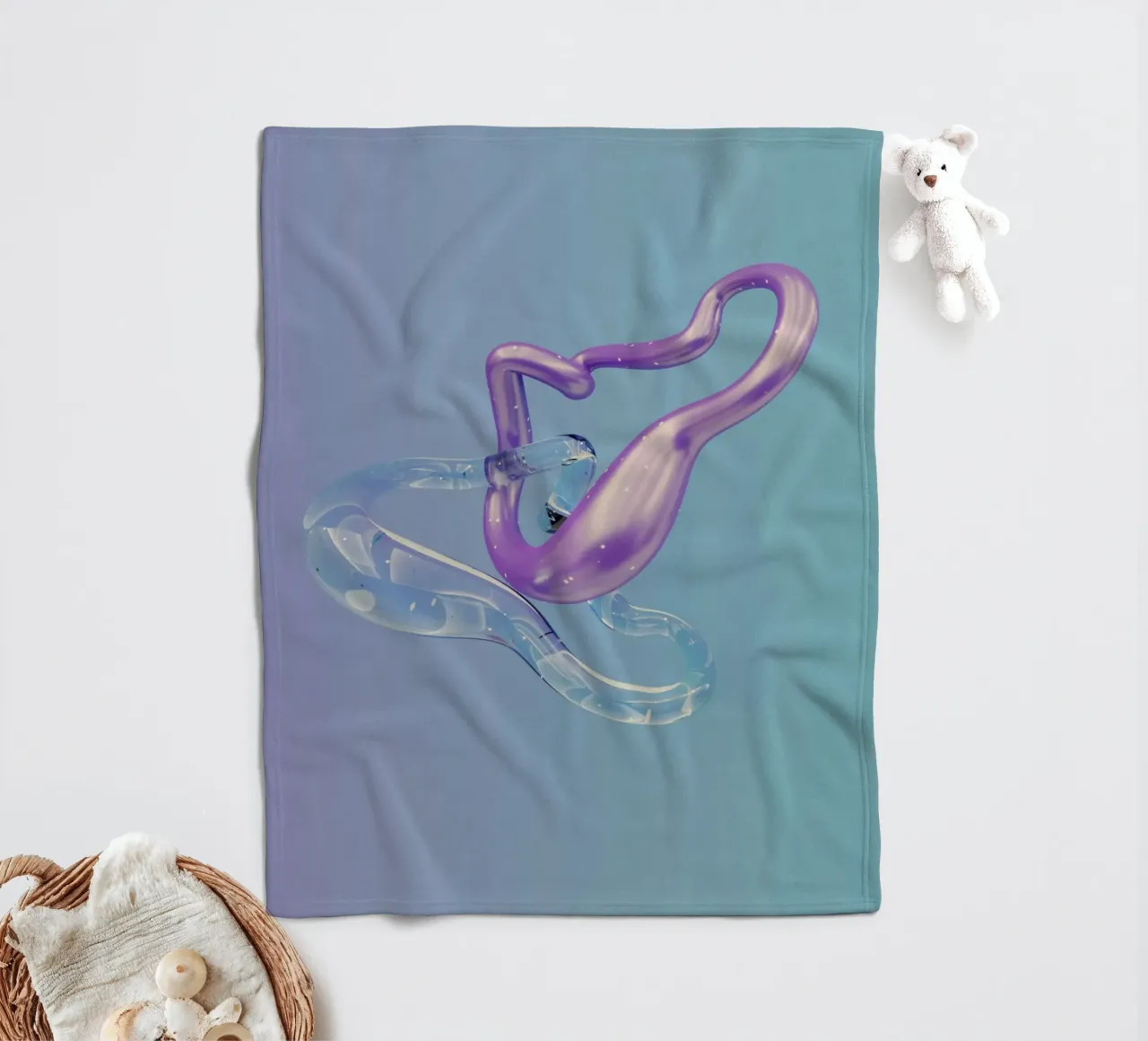 abstract fluid fleece blanket by Earthly Visions