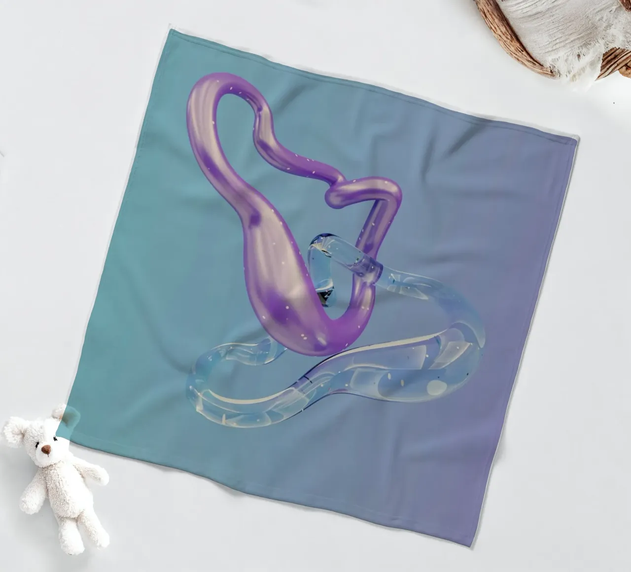 abstract fluid fleece blanket by Earthly Visions