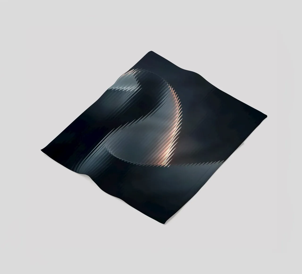 waveform reflection fleece blanket by Earthly Visions