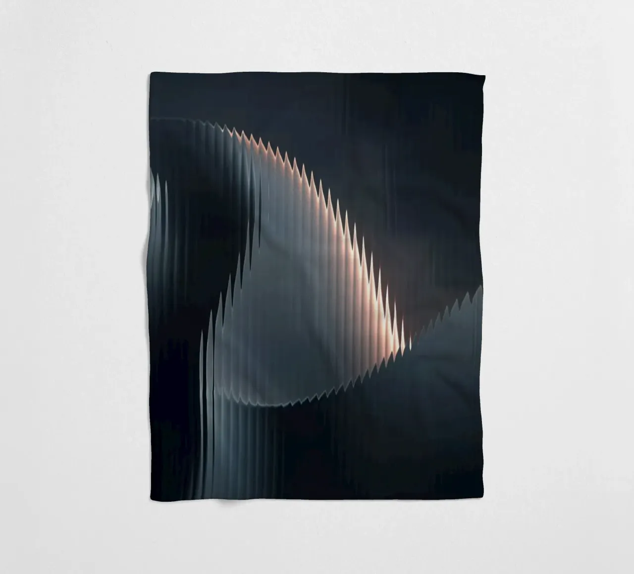 waveform reflection fleece blanket by Earthly Visions
