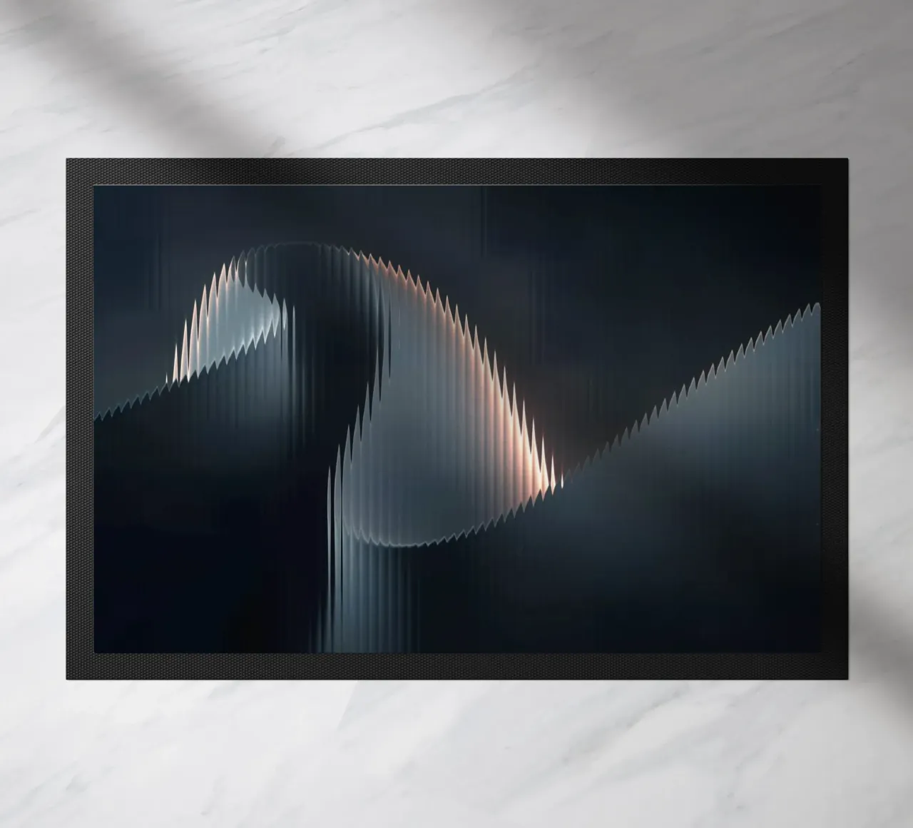 waveform reflection doormat by Earthly Visions