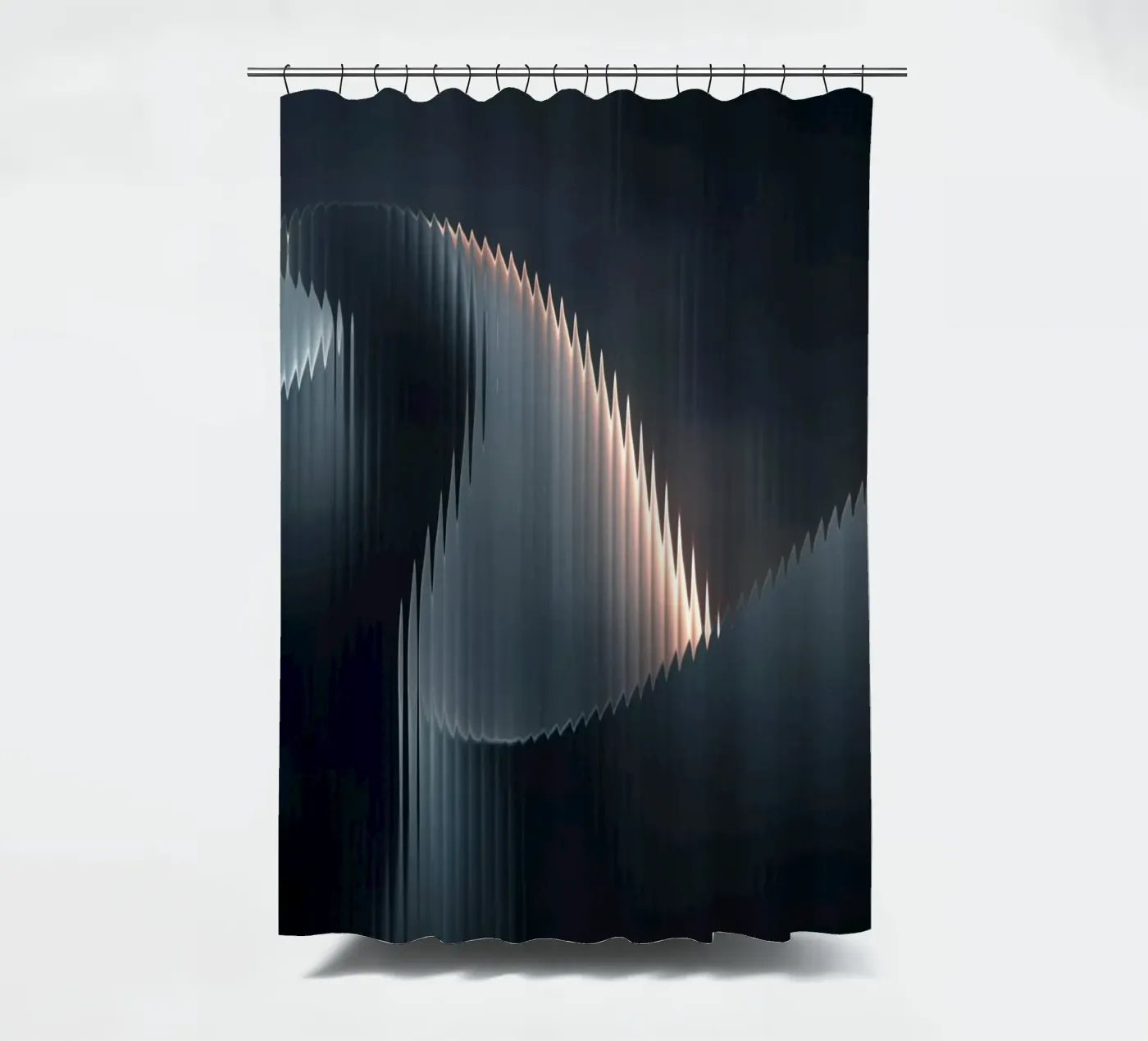 waveform reflection shower curtain by Earthly Visions