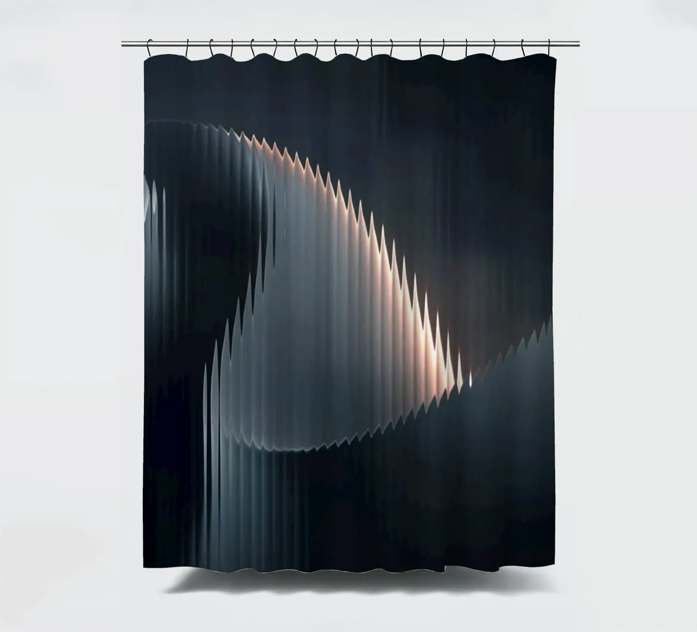 waveform reflection shower curtain by Earthly Visions