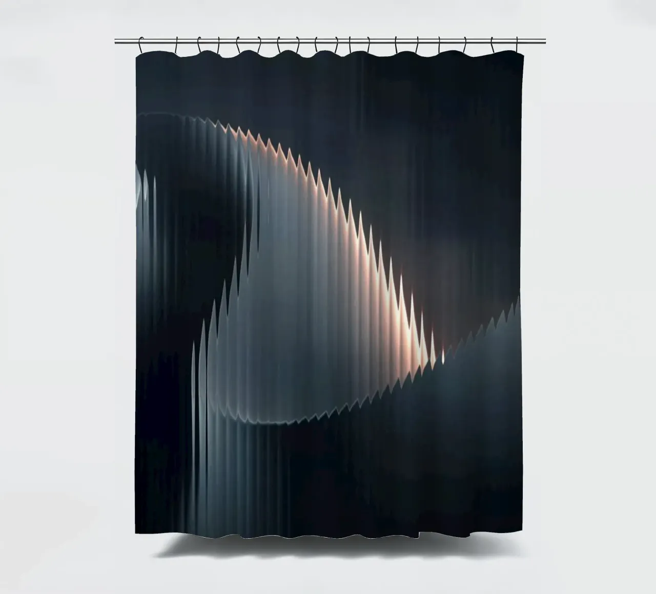waveform reflection shower curtain by Earthly Visions
