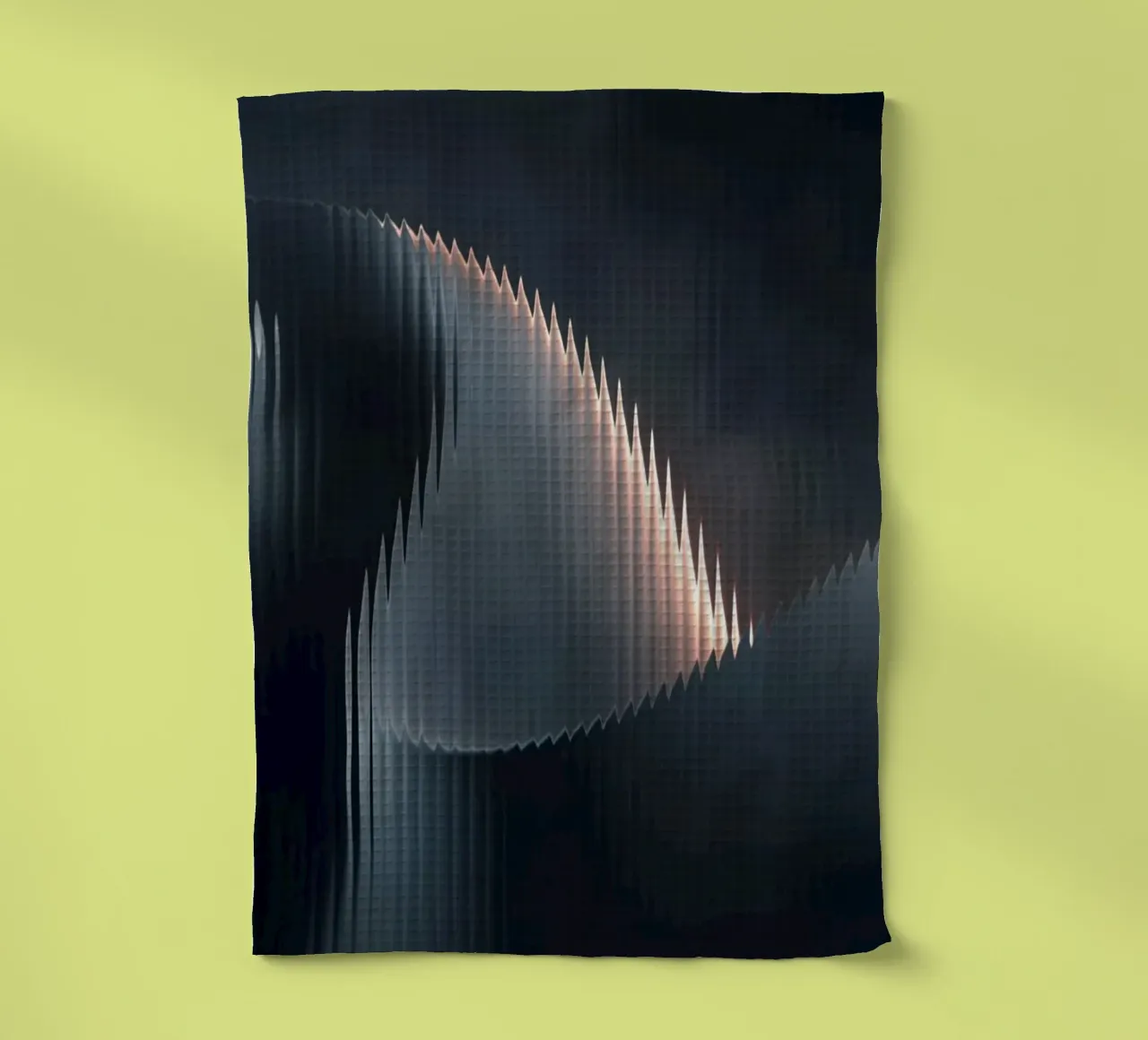 waveform reflection tea towel by Earthly Visions