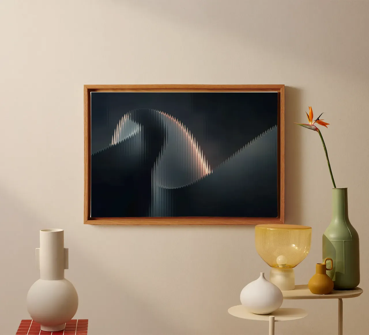 waveform reflection canvas by Earthly Visions