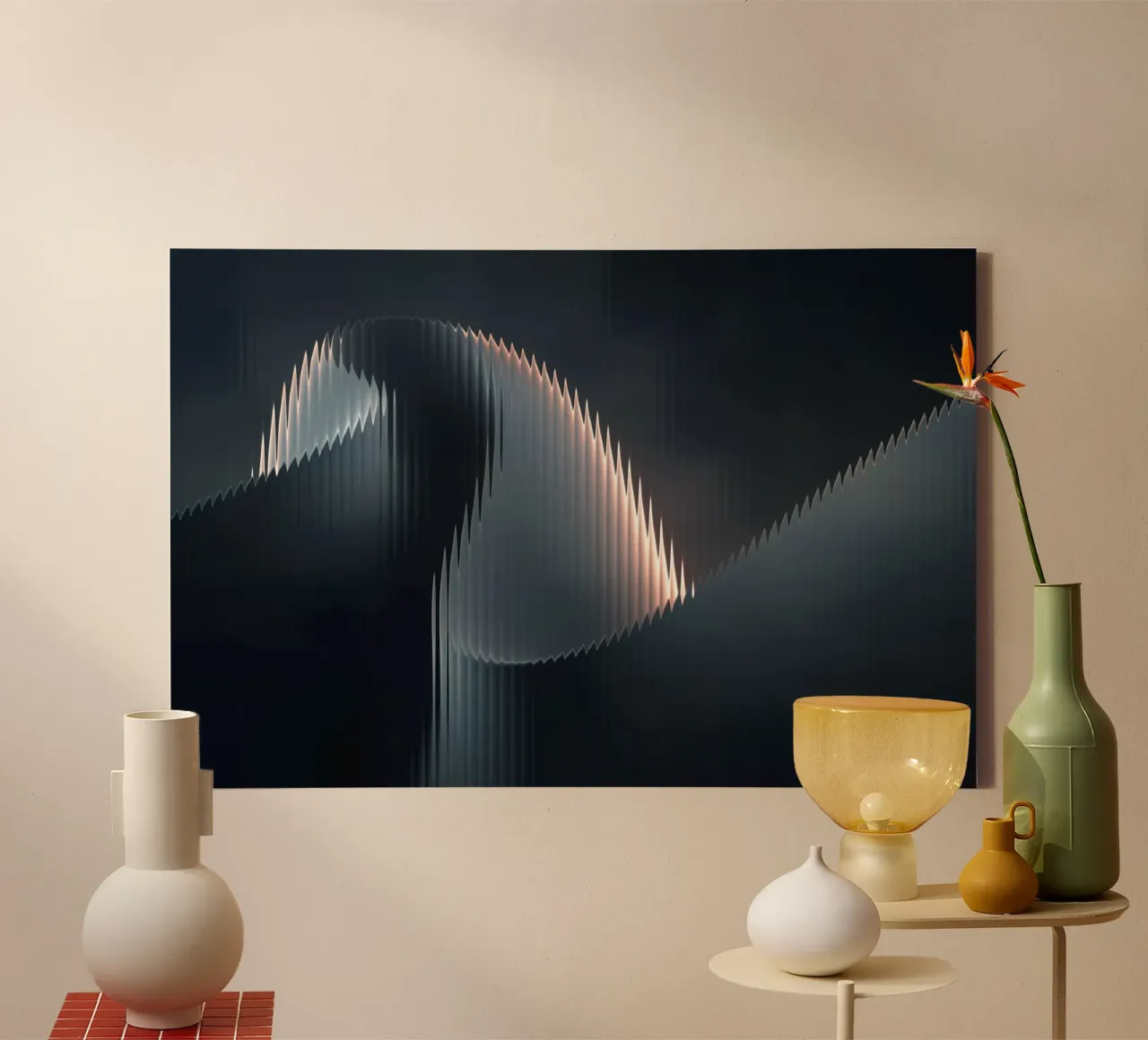 waveform reflection canvas by Earthly Visions