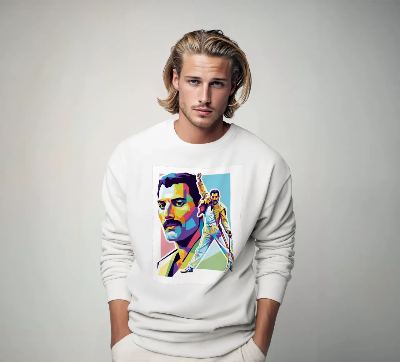 Freddie Mercury signature style felpa da Hantamrata