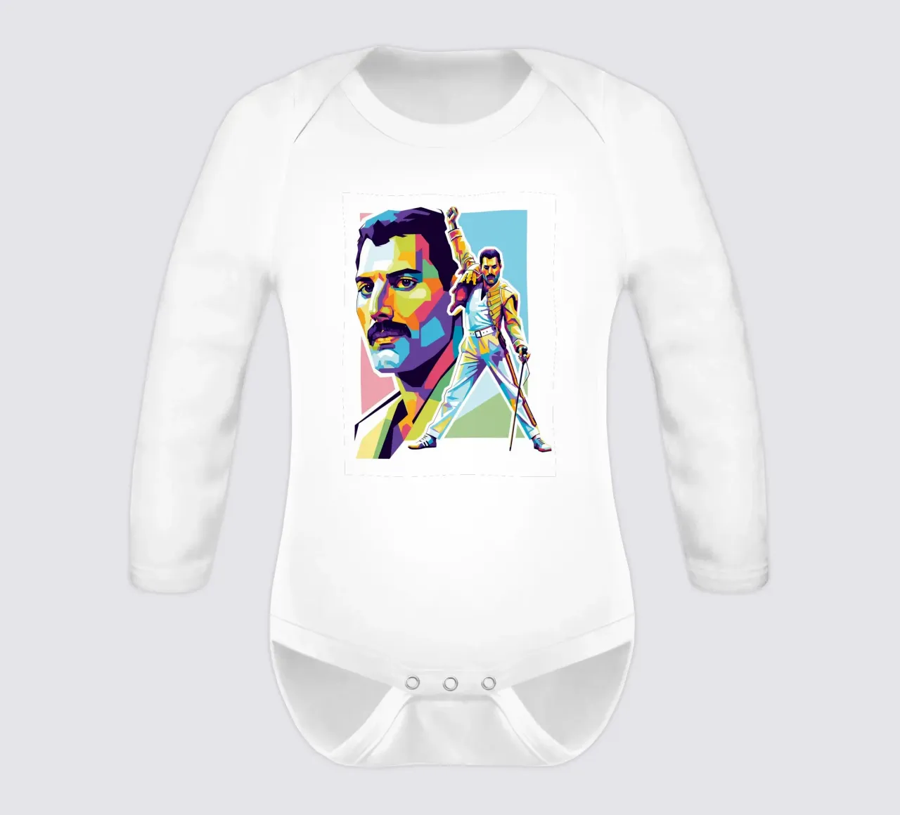 Freddie Mercury signature style body neonato maniche lunghe da Hantamrata