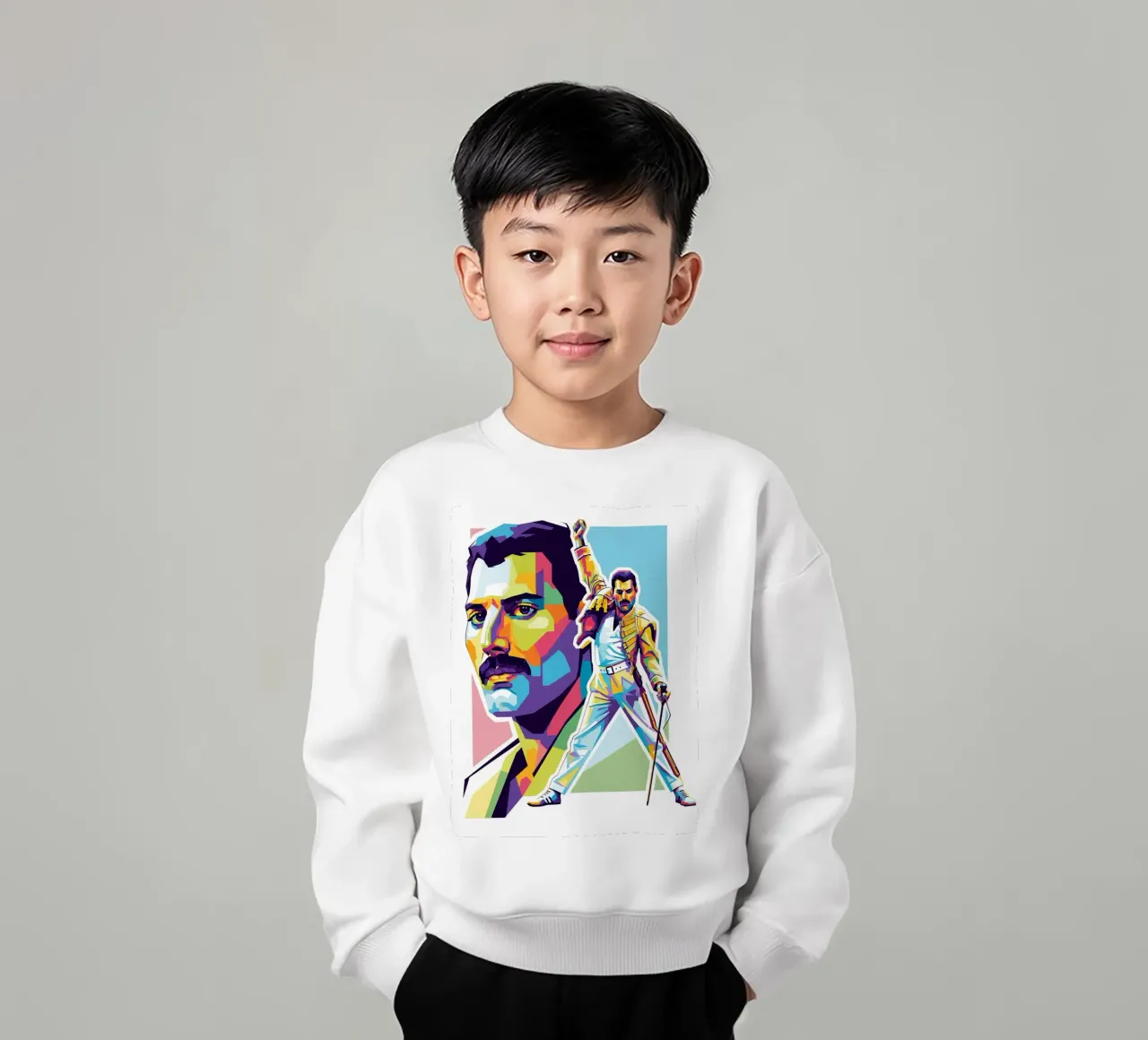 Freddie Mercury signature style felpa bambino da Hantamrata