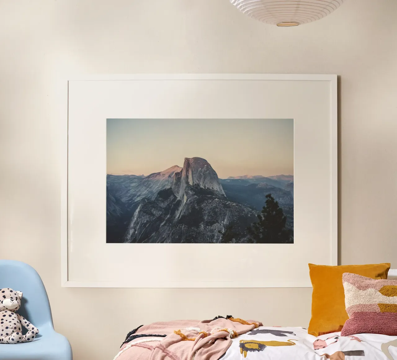 Half Dome poster con telaio in alluminio da thetraveller