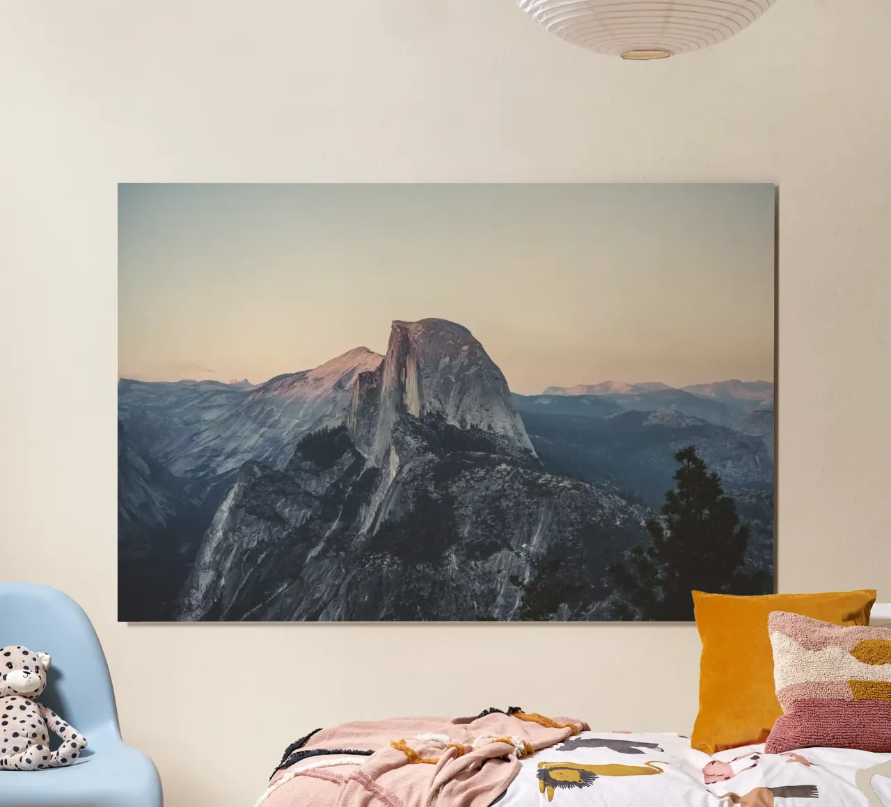 Half Dome poster con telaio in alluminio da thetraveller
