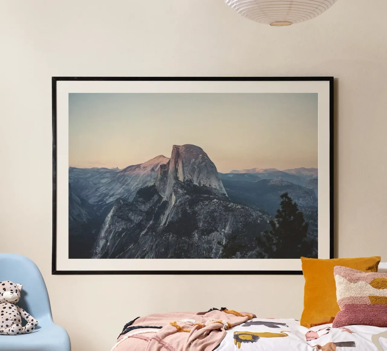 Half Dome poster con telaio in alluminio da thetraveller