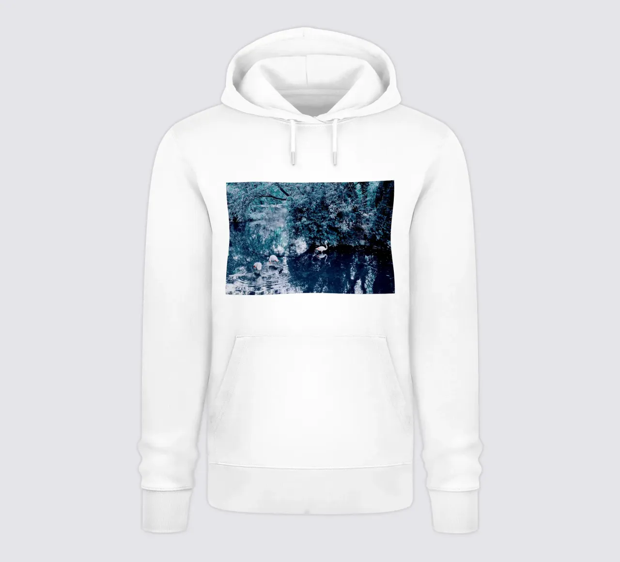 Flamingo's in het meer hoodie van KISSA STUDIO