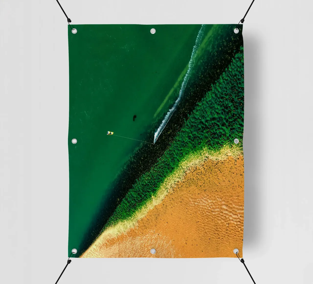 vista aerea spiaggia telo in pvc da Earthly Visions