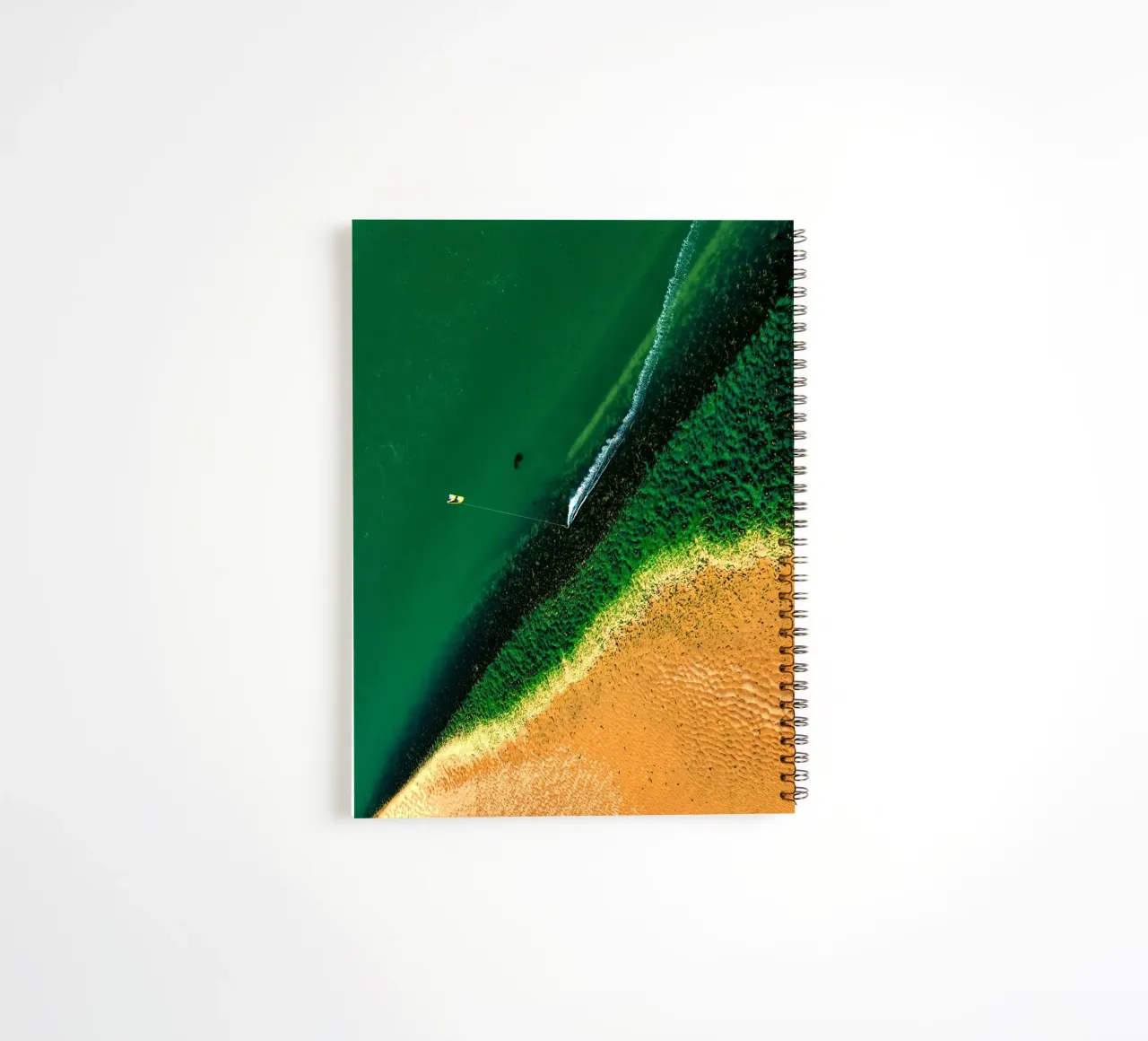 aerial view beach spiral notebook by Earthly Visions