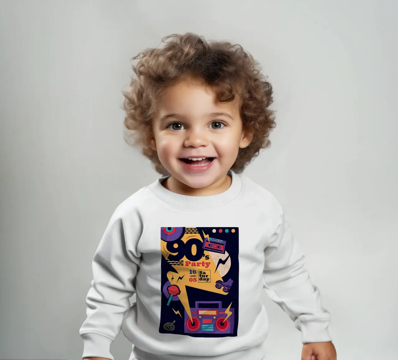 Poster per feste anni '90 felpa neonato da Steve shop