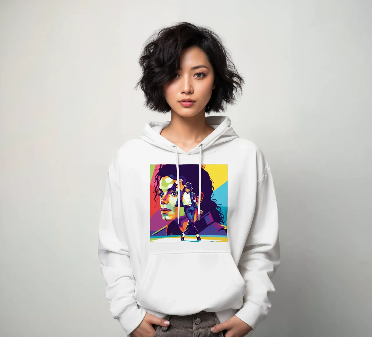 Michael Jackson in WPAP art style felpa con cappuccio da Hantamrata