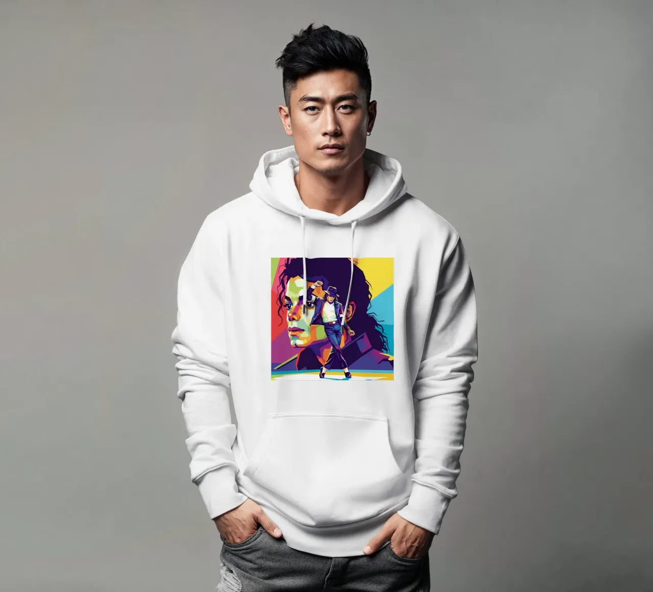 Michael Jackson in WPAP art style felpa con cappuccio da Hantamrata