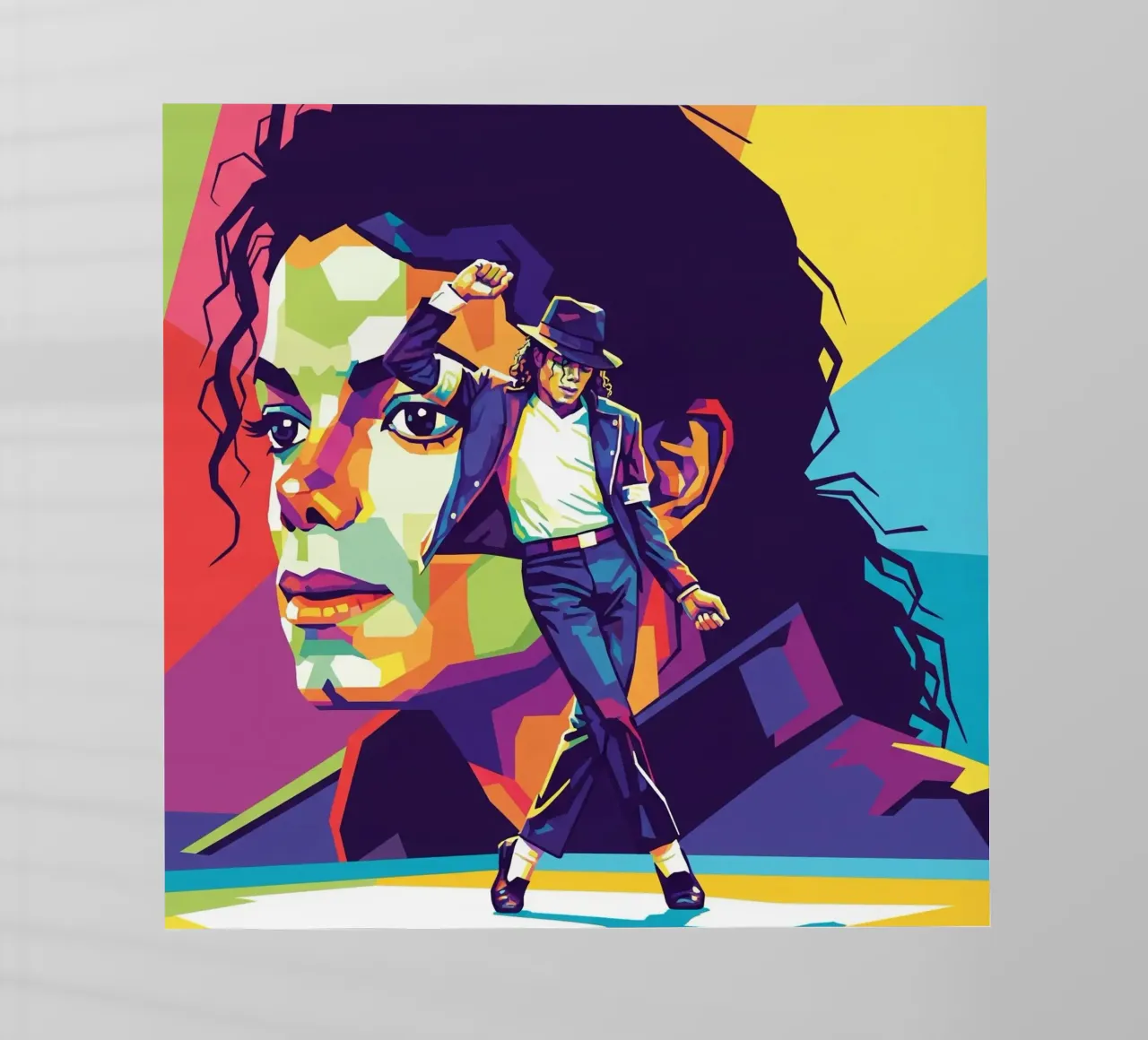 Michael Jackson in WPAP art style pellicola backlit da Hantamrata