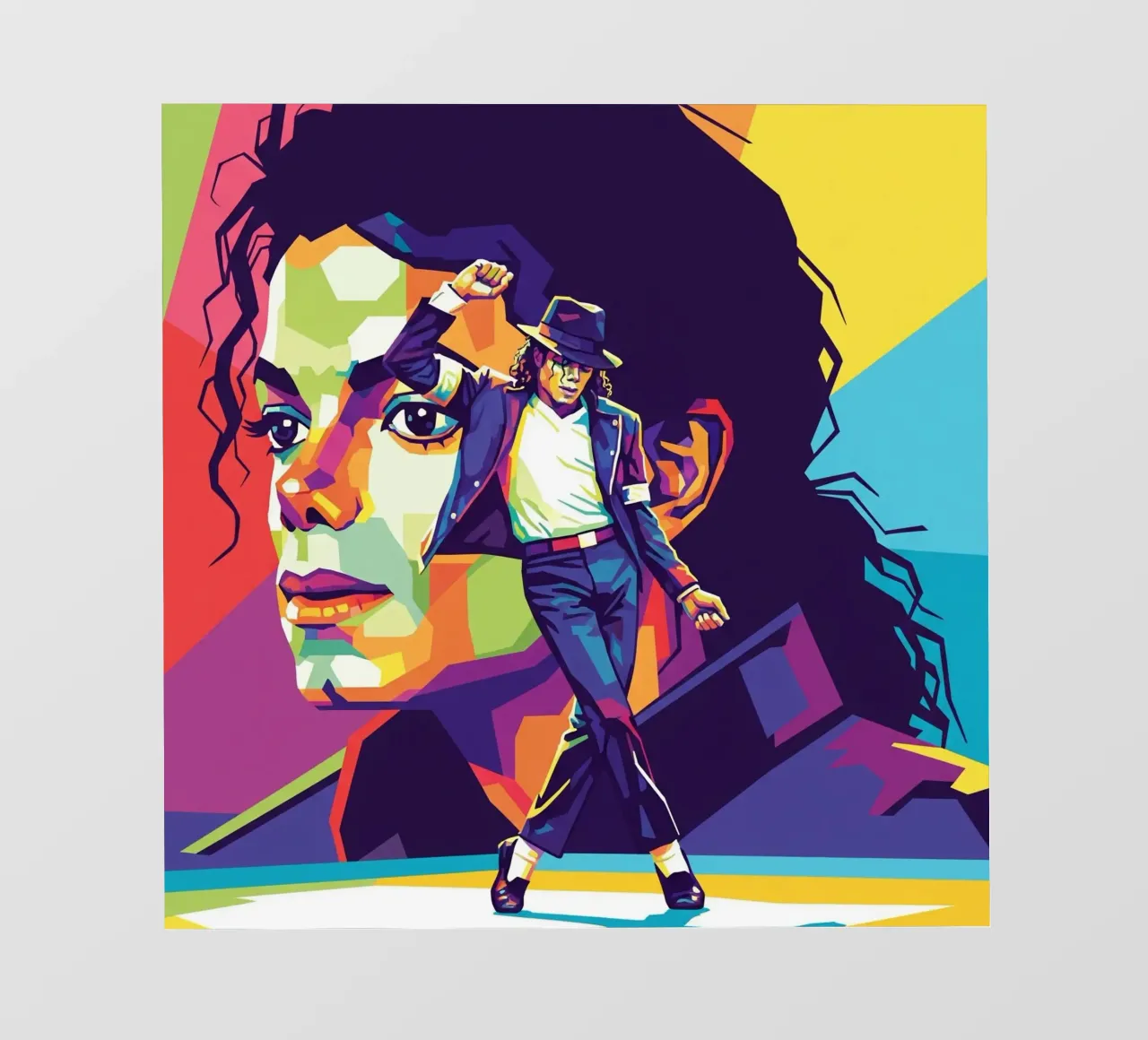 Michael Jackson in WPAP art style pellicola backlit da Hantamrata