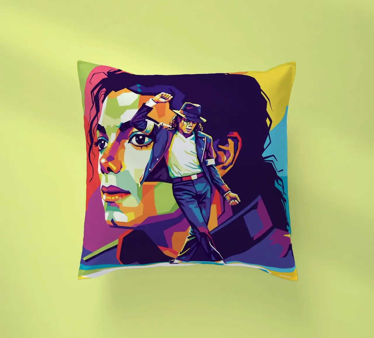 Michael Jackson in WPAP art style cuscino da Hantamrata