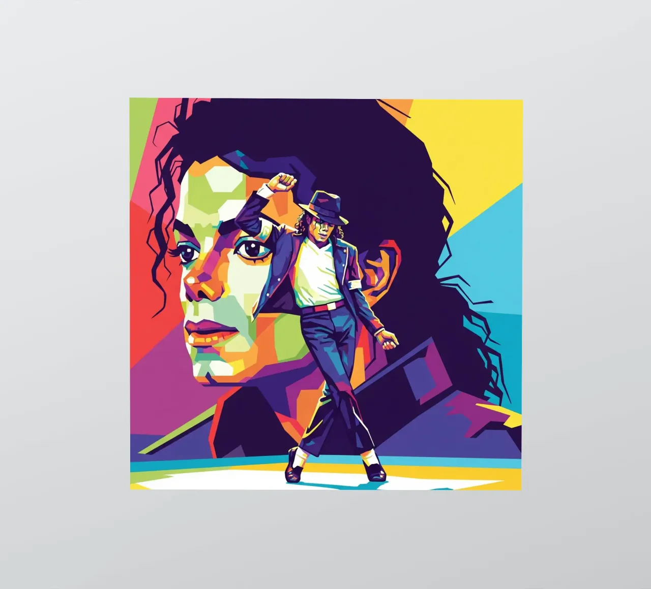 Michael Jackson in WPAP art style adesivo da Hantamrata