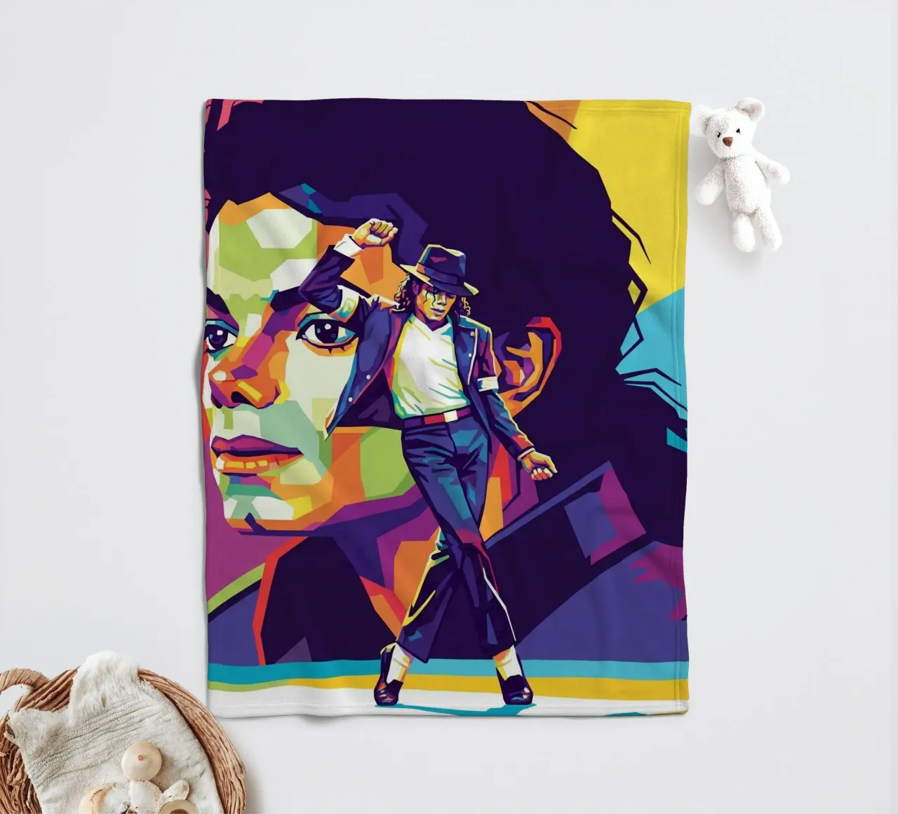 Michael Jackson in WPAP art style coperta in pile da Hantamrata