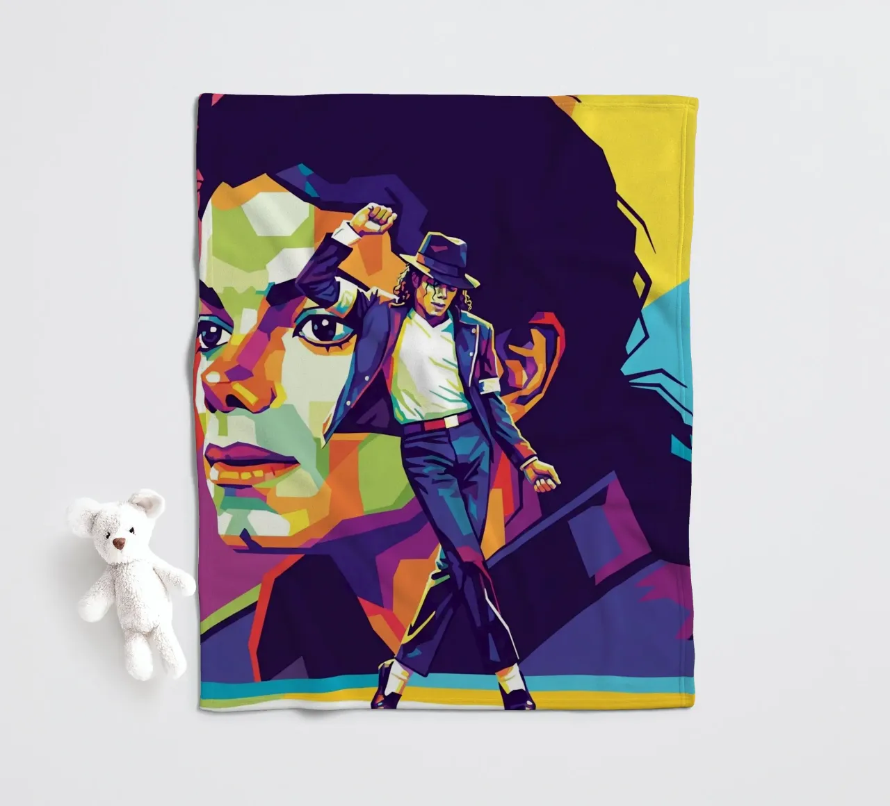 Michael Jackson in WPAP art style coperta in pile da Hantamrata