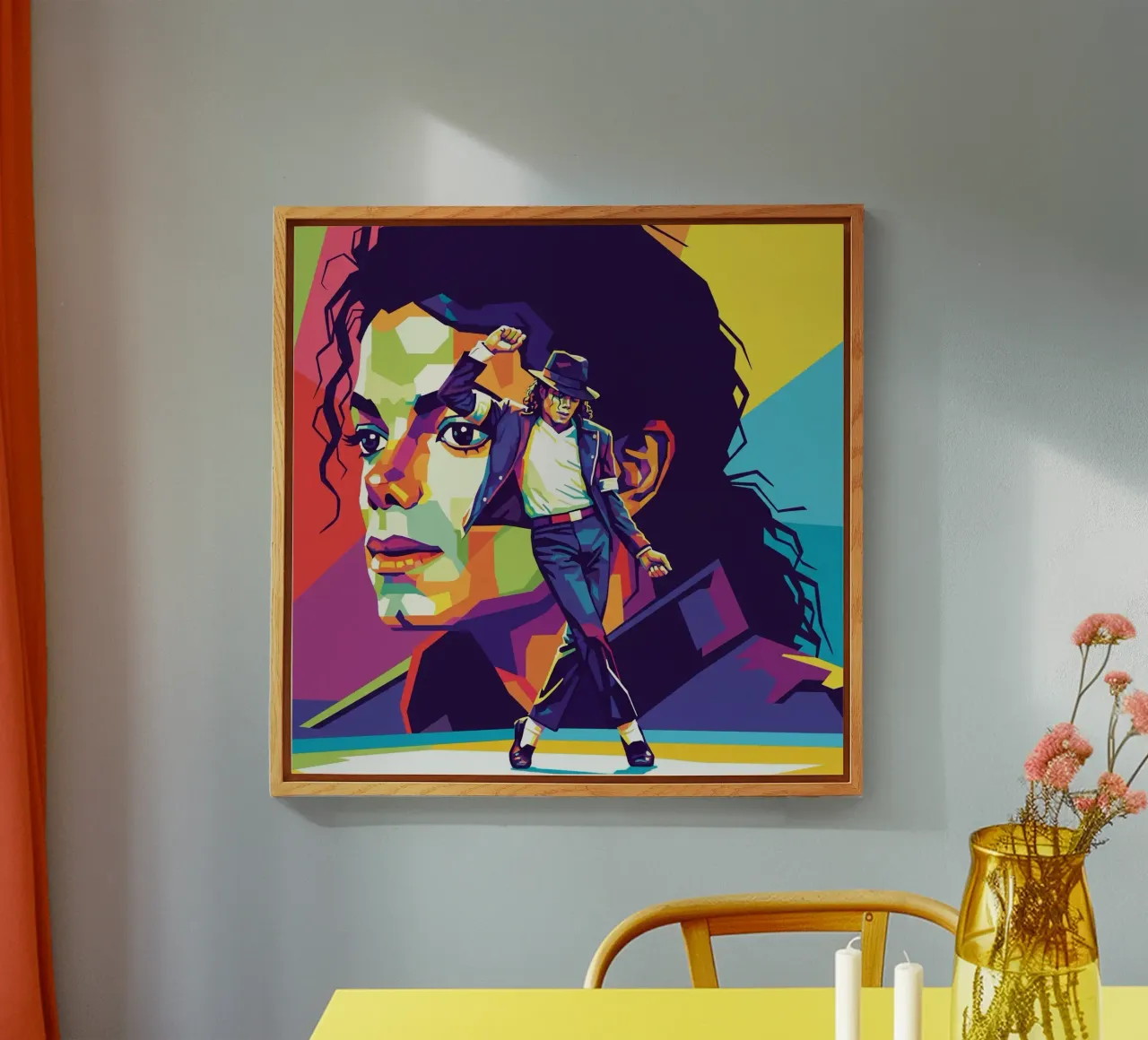 Michael Jackson in WPAP art style plexiglass da Hantamrata