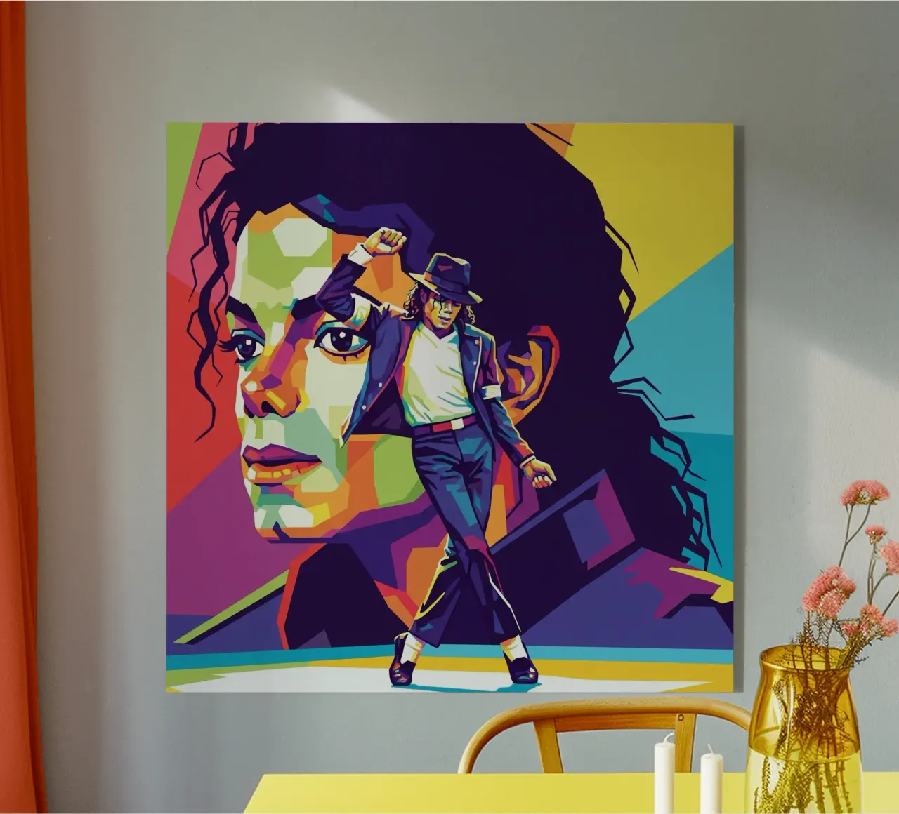 Michael Jackson in WPAP art style plexiglass da Hantamrata